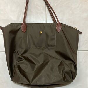 Longchamp olive green tote bag